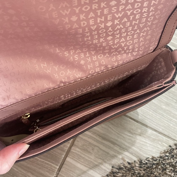 Kate Spade Laurel Way Large Carsen crossbody bag & Bitsy wallet Dusty Peony NWT - Picture 9 of 14